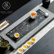 Wujinshi trà tấm toàn bộ đá tự nhiên vàng đen đá kích thước trà đặt khay nhà bàn trà đơn giản - Trà sứ