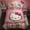 Hello Kitty phim hoạt hình mèo bông bộ đồ giường denim chải kt lanh chăn trẻ em gái bông - Bộ đồ giường bốn mảnh