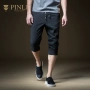 Sản phẩm PINLI 2019 hè nam mới cắt quần âu quần quần chân thủy triều B192117284 - Quần mỏng quần túi hộp nam