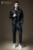 PINLI sản phẩm của nam giới màu rắn xu hướng Slim bông nam ấm áo khoác mùa thu và mùa đông quần áo B164105114 Bông