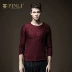PINLI sản phẩm mùa xuân thời trang nam mỏng áo thun áo len nam triều B163310170