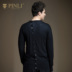 PINLI sản phẩm đứng 2017 mùa xuân mới nam cardigan vòng cổ đan áo len S171210136 Hàng dệt kim