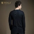 PINLI sản phẩm đứng 2017 mùa xuân mới nam cardigan vòng cổ đan áo len S171210136 áo len nam cổ lọ	 Hàng dệt kim