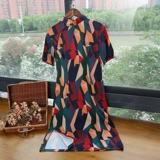 Элитное ципао, короткая легкая мини-юбка, китайский стиль, светлый стиль