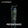 FitterGear tập thể dục protein bột lắc cup ba lớp bột hộp khuấy milkshake cup với quy mô thể thao chai bình nước có ống hút cho bé