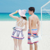Áo tắm biển mới 2019 tấm thép tập hợp ngực nhỏ một mảnh kiểu váy phẳng góc đôi áo tắm áo tắm mùa xuân nóng bỏng 	đồ đôi đi biển big size Vài đồ bơi