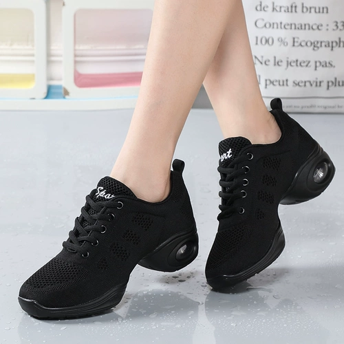 Черная танцующая современная обувь, 2020, мягкая подошва