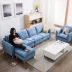 sofa vải nordic căn hộ nhỏ ở góc phòng khách ngân sách căn hộ sẵn sàng rửa sofa chaise Bốn bit - Ghế sô pha ghế sofa băng Ghế sô pha