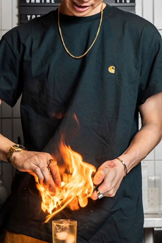 Хлопковая брендовая футболка для отдыха, с вышивкой, короткий рукав, круглый воротник