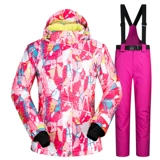 Зимний лыжный костюм, водонепроницаемый ветрозащитный лыжный комплект для взрослых, увеличенная толщина, большой размер