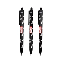 Черные цветные карандаши, черная ручка-роллер, 3 шт