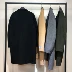Áo khoác len hai mặt màu đen nam BWAA mùa thu và mùa đông Hàn Quốc phiên bản áo len dài thời trang len 8434 - Áo len