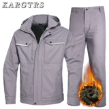 Зимний камуфляжный пуховик для работы, утепленный удерживающий тепло хлопковый комплект, рабочая одежда, делается под заказ, с печатью вашего логотипа