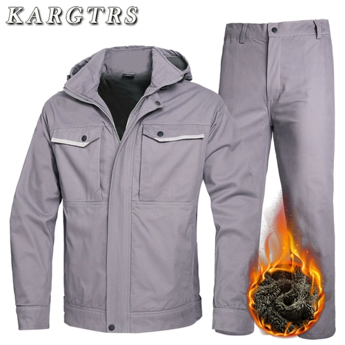 Зимний камуфляжный пуховик для работы, утепленный удерживающий тепло хлопковый комплект, рабочая одежда, делается под заказ, с печатью вашего логотипа