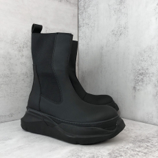 Челси сапоги rick owens drkshdw 厚底中筒高帮切尔西皮靴内增高男女款正确版