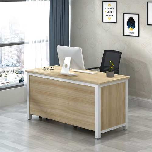 Простая твердая древесина офисная руководитель сотрудник сотрудников сотрудников Семейство одиночное современное компьютерное столовое стол
