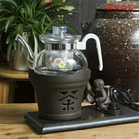 Bộ ấm đun nước bằng gốm bằng gốm có tay ngâm ấm, trà, trà đen, cát tím, bếp trà Kung Fu, ấm trà điện bình uống trà