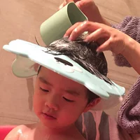Детская силикагелевая водонепроницаемая регулируемая шапочка для мытья головы