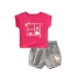 Quần áo trẻ em HelloKitty cotton mùa hè ngắn tay dễ thương quần short hai mảnh - Phù hợp với trẻ em váy trẻ em 10 tuổi Phù hợp với trẻ em