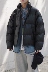 Mùa đông cotton nam xu hướng thương hiệu Hàn Quốc cặp đôi lỏng lẻo PU da cotton quá khổ áo khoác ngắn - Bông