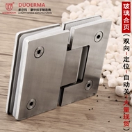 Kẹp phòng tắm bằng thép không gỉ 180 độ không khung cửa kính kẹp phòng tắm kính đen bản lề bản lề phòng tắm kẹp cửa bản lề sàn 1 cánh