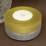 Декоративные золотисто -зеленый лук Материалы DIY BOX BOX День день рождения подарки декоративный лук шелкового пояса и серебряная лента.