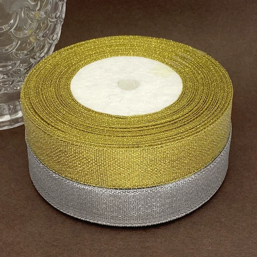 Декоративные золотисто -зеленый лук Материалы DIY BOX BOX День день рождения подарки декоративный лук шелкового пояса и серебряная лента.