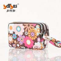 2017 new canvas clutch bag ladies túi xách dài wallet công suất lớn đồng xu ví ba lớp dây kéo túi điện thoại ví mini