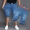 Cộng với phân bón XL quần short chất béo kích thước lớn mỏng stretch nam mùa hè bảy điểm jeans lỏng 7 điểm chất béo quần thể thao
