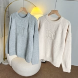 Ретро трехмерный трикотажный свитер из искусственного меха, французский стиль, свободный крой