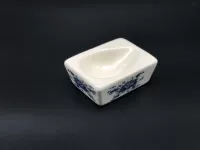 Квадратный, сине-белый