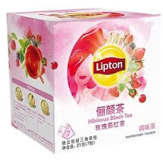 Цветочный нектар 立顿 俪颜茶玫瑰茄红茶调味茶 21g(7包) Lipton