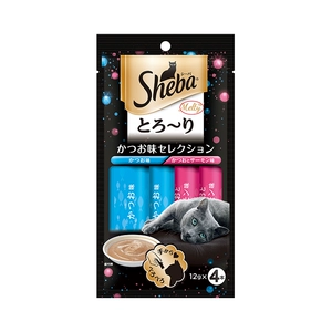 Xibao Licking Soft Pack, роскошь моря и суши, закуски из скумбрии и лосося для взрослых кошек, 12 г * 4, импортированы из Таиланда