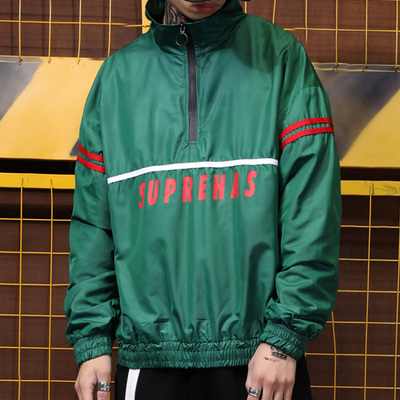 2018 thủy triều ban đầu thương hiệu của nam giới sinh viên mỏng áo gió Châu Âu và Mỹ hip hop hiphop lỏng thể thao giản dị áo khoác thủy triều Áo gió