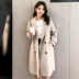 Nhà quần áo Handu 2019 mùa đông mới dành cho nữ phiên bản Hàn Quốc của áo khoác len hai mặt màu trơn, áo khoác len nữ - Áo len lót đôi Áo len lót đôi