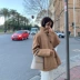 Nhà quần áo Handu 2019 mùa thu mới dành cho nữ phiên bản Hàn Quốc của áo khoác len hai mặt màu đỏ nữ OM80623 - Áo len lót đôi