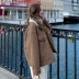 Handu quần áo nhà 2019 mùa thu mới của phụ nữ lông cừu cổ áo lỏng lẻo khí rắn màu ngắn áo len thủy triều - Áo khoác ngắn
