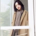 Quần áo Handu 2018 Phụ nữ Hàn Quốc mùa đông mới màu lông rắn dài LU7708 0919 - Áo Hàn Quốc