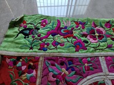 Miaoxiu 少数民族手工刺绣 苗族手工绣片 手工老绣背带