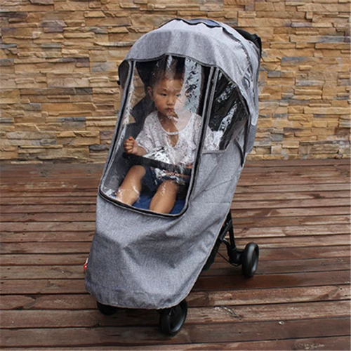 Водонепроницаемая коляска, дождевик, детский ветрозащитный чехол с зонтиком