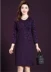 2018 mùa thu mới thời trang Hàn Quốc phiên bản của phụ nữ kích thước lớn mẹ ăn mặc Một từ váy dài ăn mặc