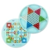 Trẻ em bằng gỗ đĩa boutique hexagon checkers hai trong một checkers board trò chơi người lớn cờ vua đồ chơi
