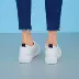 Sunshine Lisa 2018 mùa xuân mô hình tăng vành đai với thời trang giản dị thấp để giúp các xu hướng thoải mái nhỏ màu trắng giày giày của phụ nữ 1985