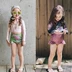 Đồ bơi trẻ em Hàn Quốc dễ thương dài tay chống nắng chia đôi đồ bơi kỳ nghỉ bé gái mẹ và con gái đồ bơi cha mẹ-con - Bộ đồ bơi của Kid bộ đồ nàng tiên cá cho bé Bộ đồ bơi của Kid