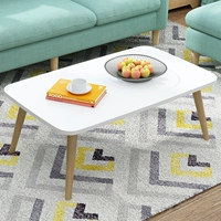 Простой маленький чайный столик в скандинавском стиле, простой журнальный столик из цельного дерева, небольшой маленький журнальный столик для гостиной, современный экономичный небольшой журнальный столик для квартиры