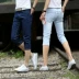 Mùa hè của nam giới Hàn Quốc phiên bản của quần short denim mỏng nam thẳng phần mỏng bảy điểm jeans stretch casual 7 quần quần áo thu đông nam Cao bồi