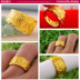 18 K nhẫn vàng của nam giới giàu có phước lành Baifu Yifan mịn miệng nhẫn cưới không phai Nhẫn