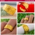 18 K nhẫn vàng của nam giới giàu có phước lành Baifu Yifan mịn miệng nhẫn cưới không phai nhẫn cặp vàng 18k Nhẫn