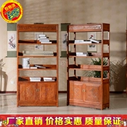 Tủ sách bốn cánh bằng gỗ hồng châu Phi Ming và Qing cổ điển rắn gỗ Trung Quốc kệ sách nhiều lớp 榫 khung cấu trúc