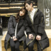 Chống mùa giải giải phóng mặt bằng cặp vợ chồng xuống bông nam phần dài Hàn Quốc phiên bản của dày Hàn Quốc bông áo khoác mùa đông áo bông thủy triều của phụ nữ Trang phục Couple
